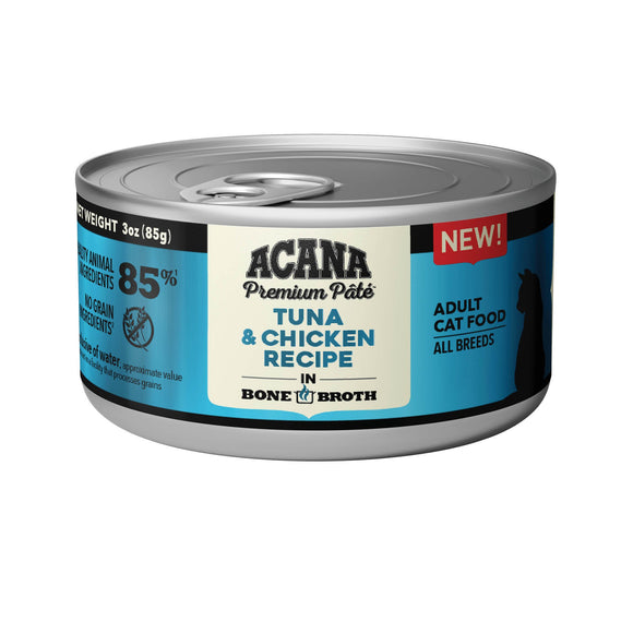 ACANA Premium Pâté Tuna & Chicken Recipe Wet Cat Food (3 Oz Case)