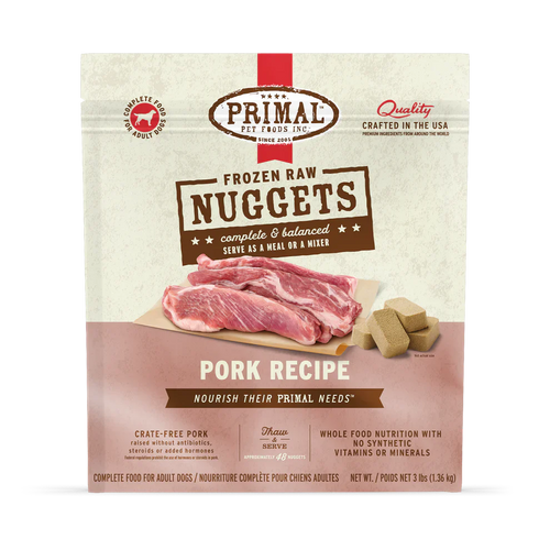 Primal Pet Foods Primal Frozen Raw Nuggets Pork Recipe