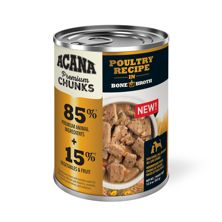 ACANA Premium Chunks Poultry Recipe in Bone Broth Wet Dog Food