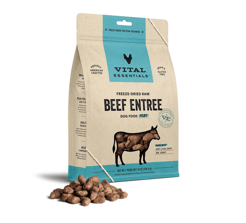 Vital Essentials Freeze-Dried Raw Beef Entrée Nibs Dog Food