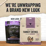 Vital Essentials Turkey Freeze-Dried Raw Entrée Cat Food Mini Patties