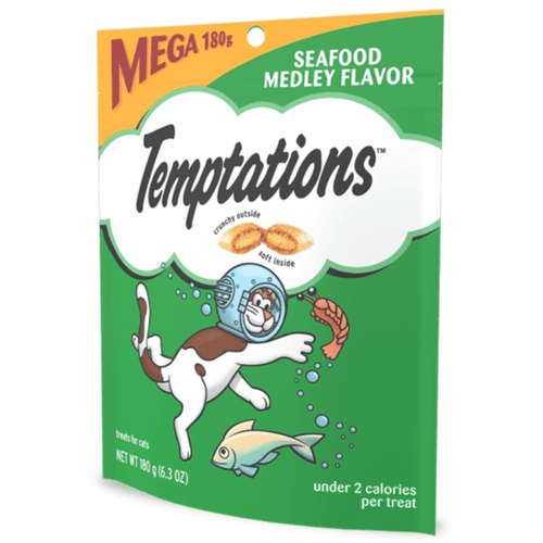 Temptations Seafood Medley Flavor Cat Treats (6.3-oz)