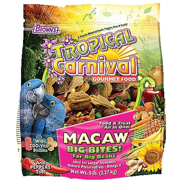 TROPICAL CARNIVAL GOURMET MACAW BIG BITES FOOD (14 LB)